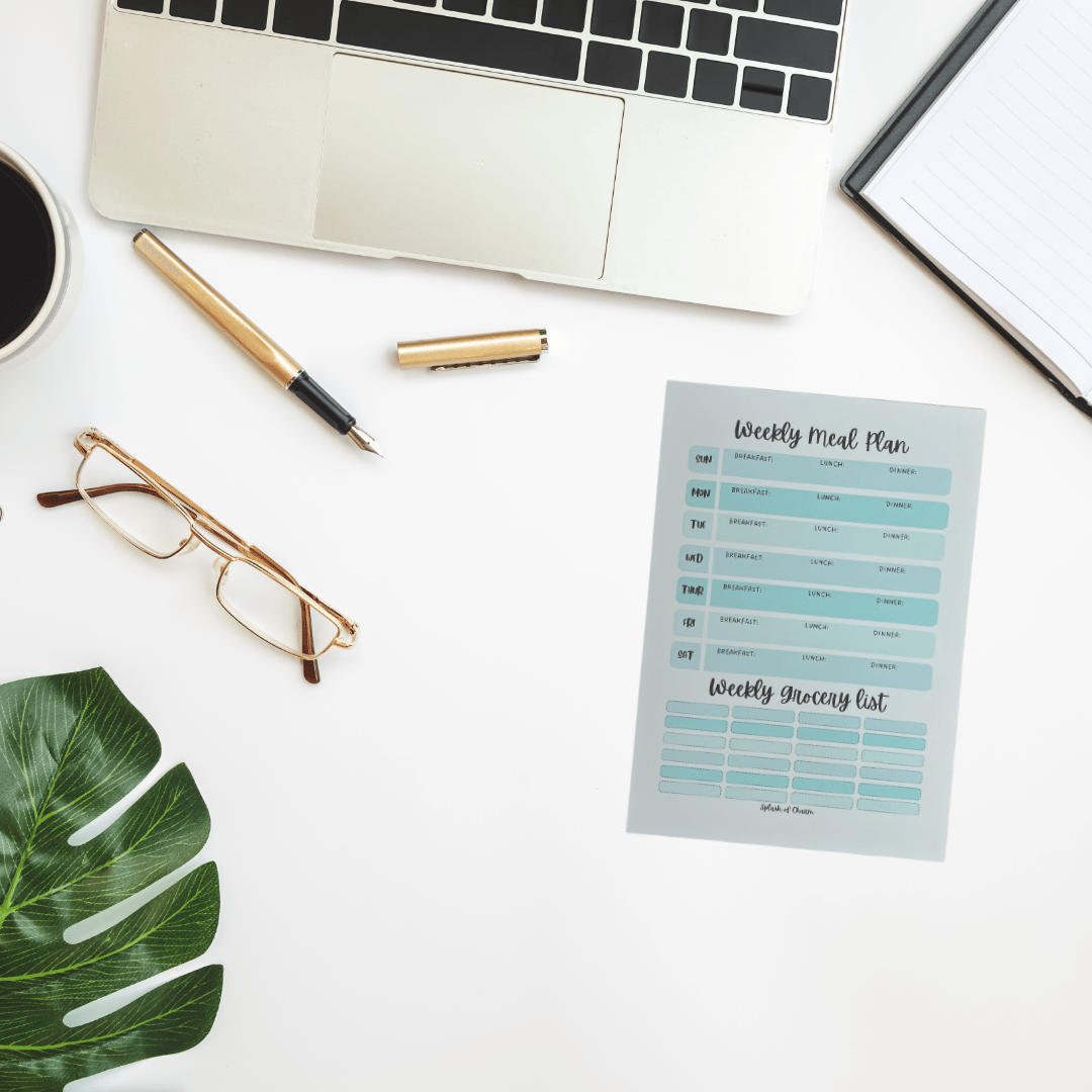 3 - Month Meal Planner/Grocery List Notepad - Splash of Charm