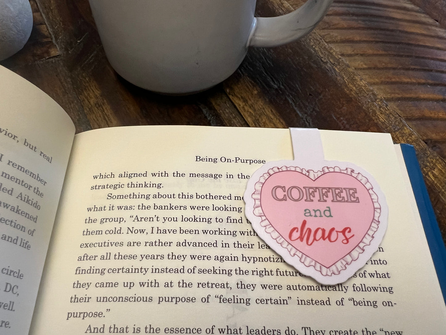 Coffee & Chaos Magnetic Bookmark
