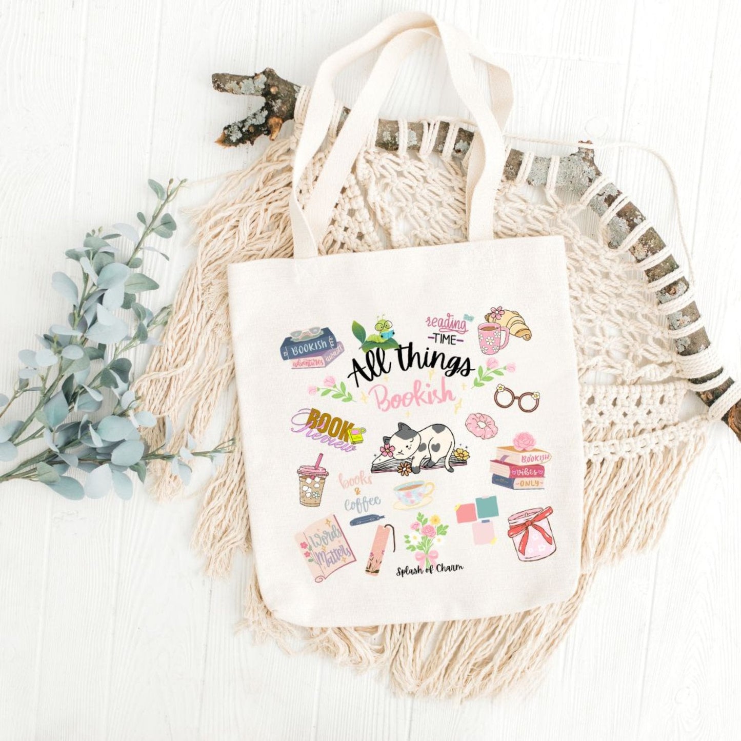 All Things Bookish Tote - Splash of Charm