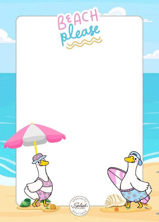 Beach Please 5x7 Notepad - Splash of Charm