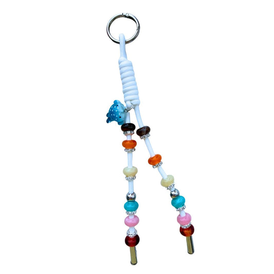 Colorful Whale Beaded Purse Charm | Ocean Bag Charm - Splash of Charm