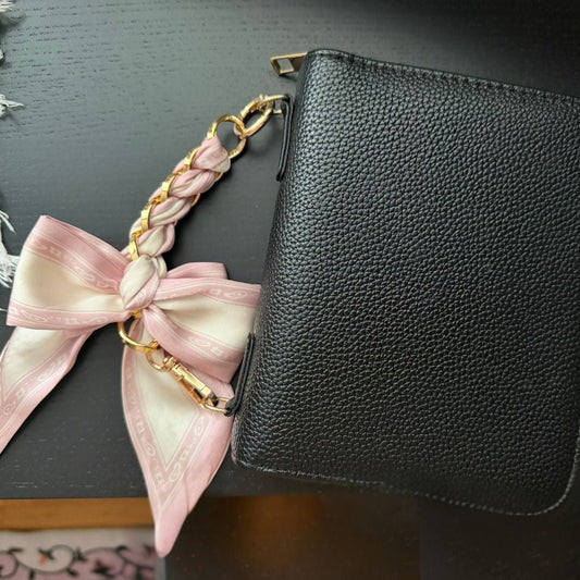 Coquette Scarf Purse Charm Handle with Gold Hardware - Splash of Charm