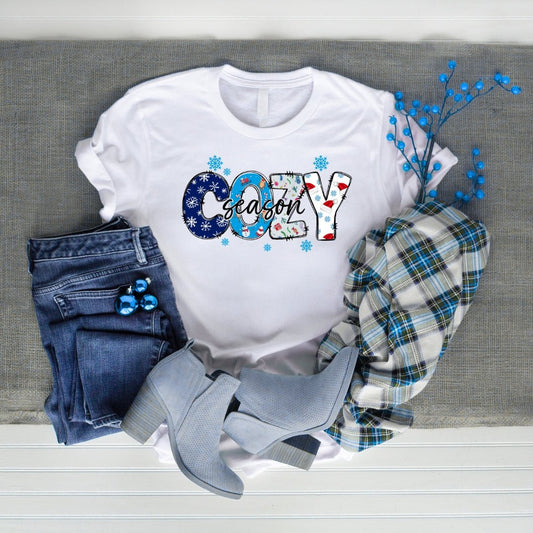 Cozy Season Christmas T-Shirt – Warm, Festive & Comfy Holiday Tee - Splash of Charm