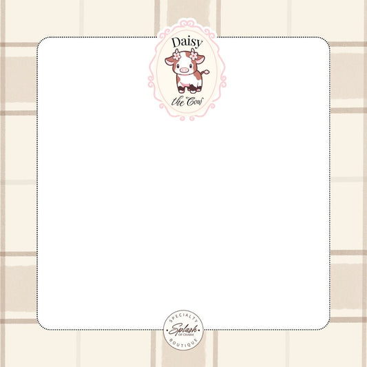 Daisy the Cow Mini Notepad | 3.5 x 3.5 Notepad - Splash of Charm