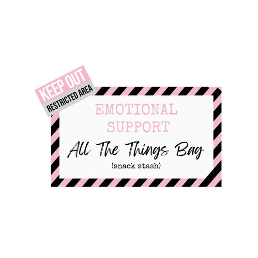 Emotional Support All The Things Bag Canvas Tote – Snack Stash Tote Bag - Splash of Charm