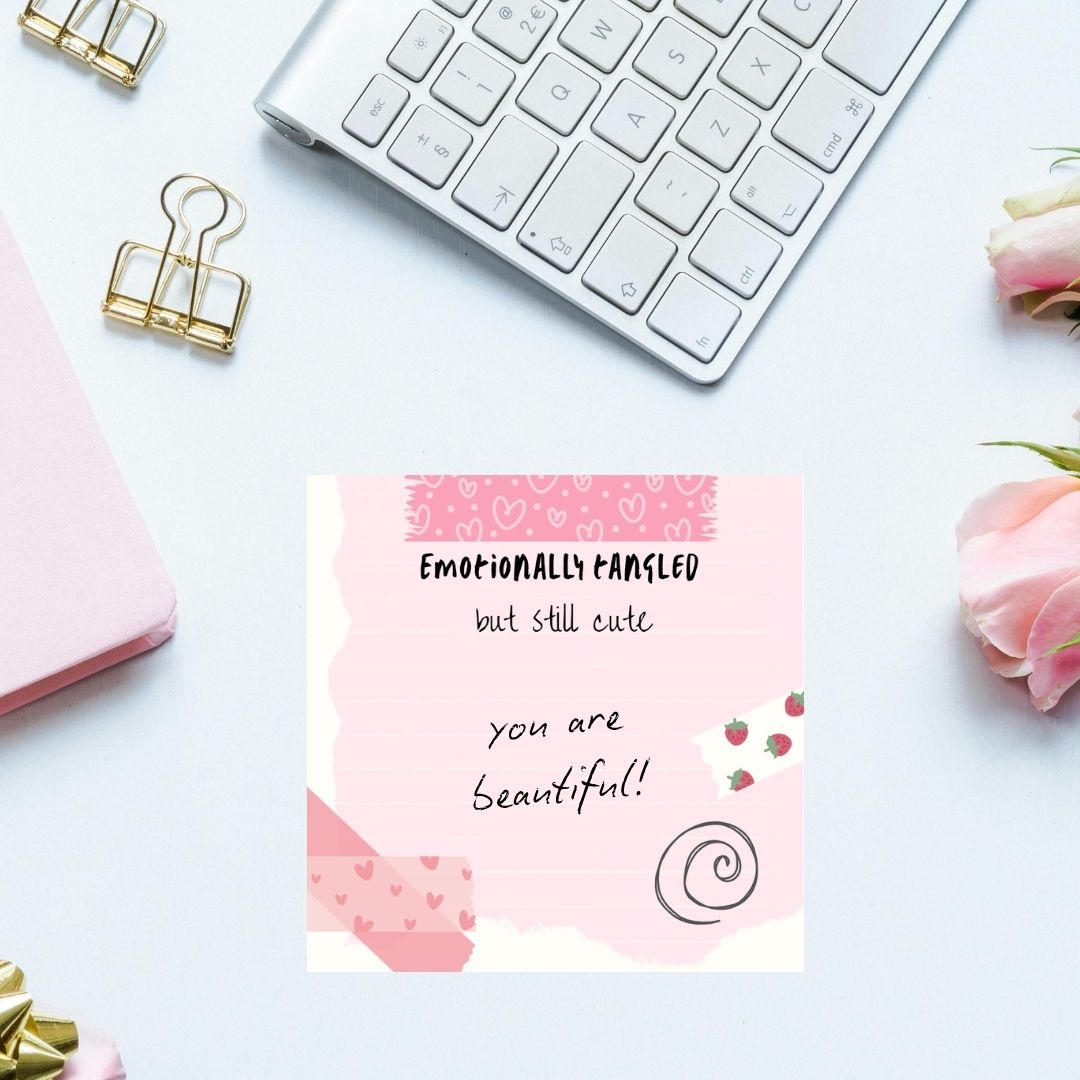Emotionally Tangled But Still Cute Post - it® Sticky Notes - Splash of Charm