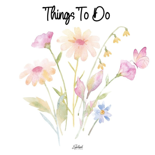 Floral Things To Do Post - It Notepad – Cute Aesthetic Sticky Notes - Splash of Charm