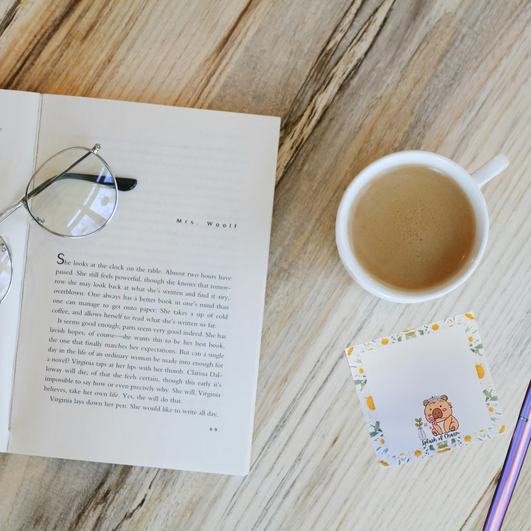 Hippie the Capybara Post-It Notes – Fun & Functional Sticky Notes - Splash of Charm