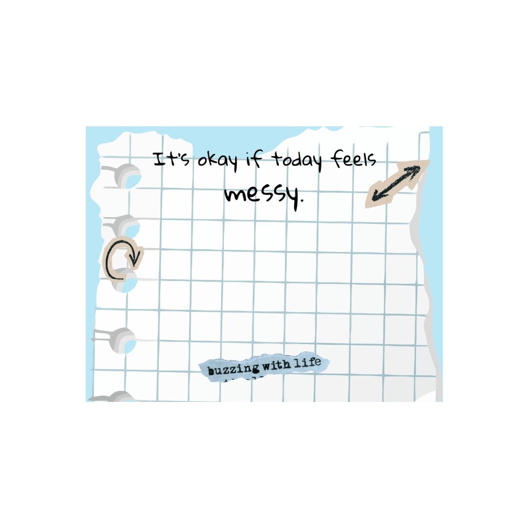 It’s Okay if Today Feels Messy Lunch Notes | Encouraging Meal Notes - Splash of Charm