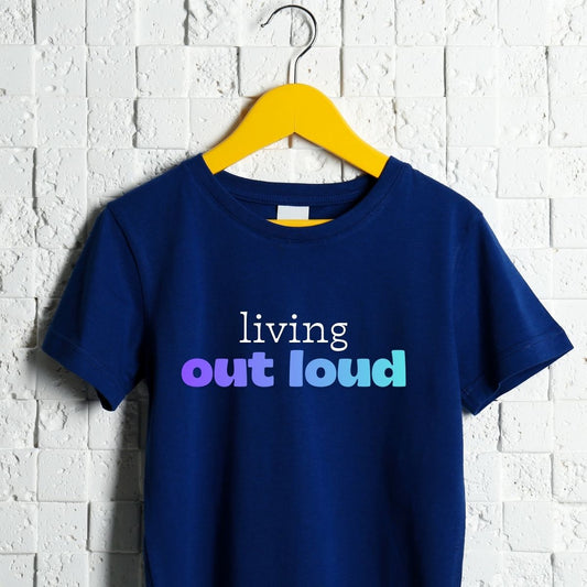 Living Out Loud Graphic Tee – Soft White 100% Cotton T-Shirt - Splash of Charm