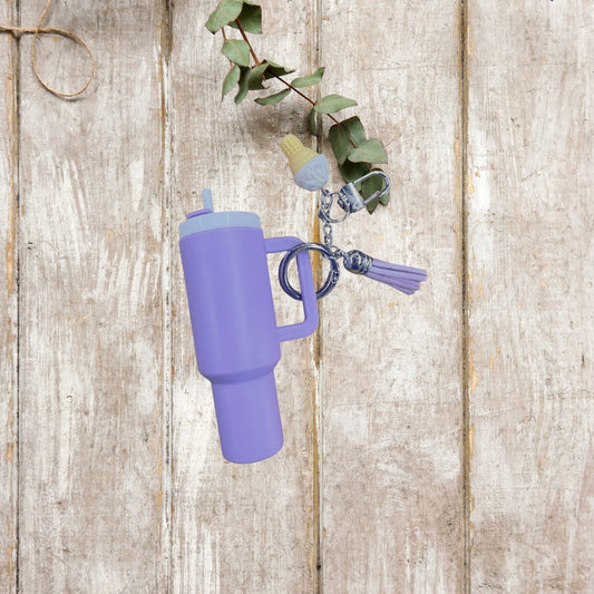 Mini Tumbler Lip Balm Keychain/Purse Charm - Splash of Charm