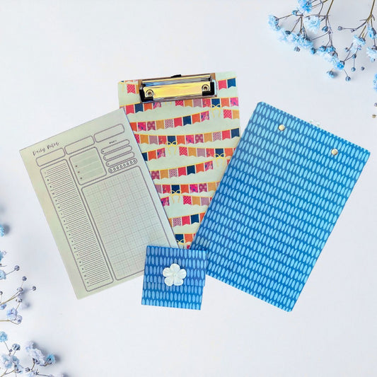 Vintage Inspired Clipboard Stationery Set – A5 Notepad & Sticky Notes - Splash of Charm