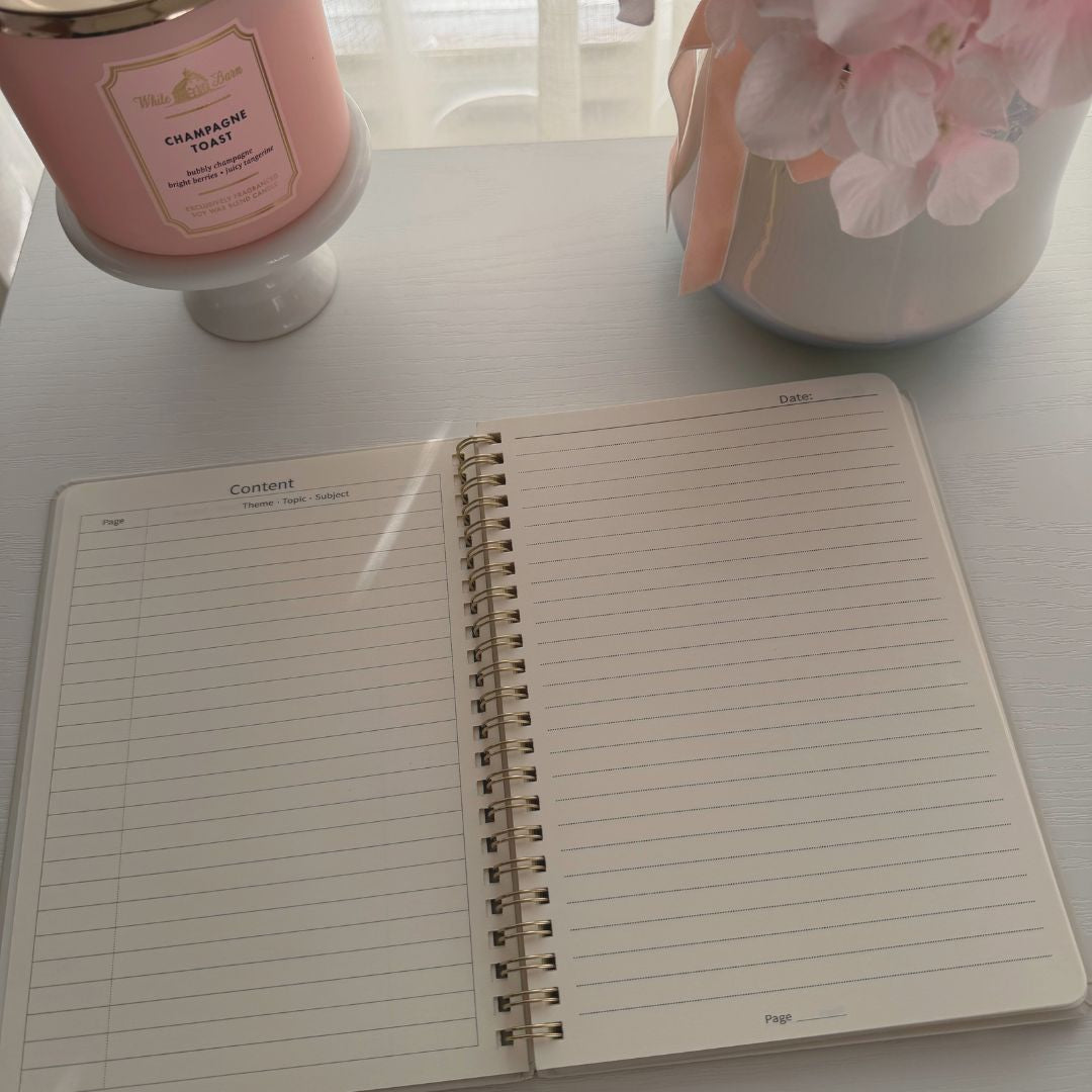 Minimalist A5 Lined Notebook – Soft Neutral Spiral Journal for Notes & Planning - Splash of Charm