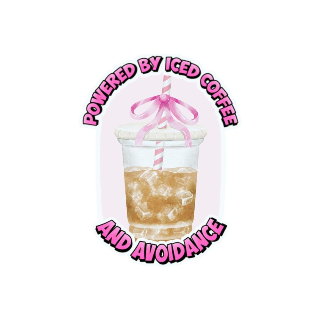 Powered By Iced Coffee And Avoidance Heather Gray Hoodie - Splash of Charm