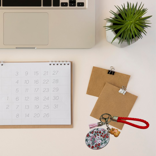 Round Acrylic Wristlet Keychain – Stylish and Functional Accessory - Splash of Charm