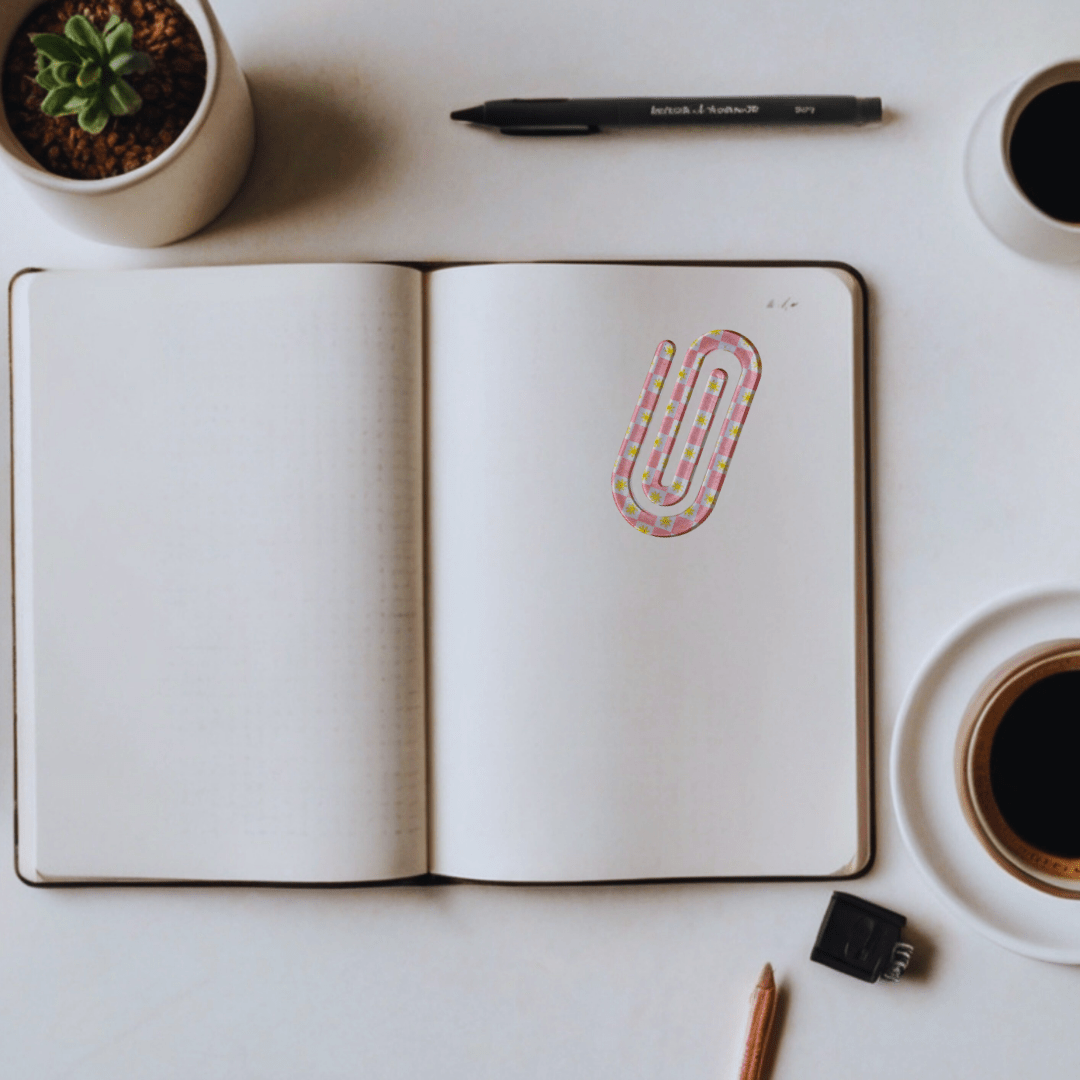 Retro Flower Jumbo Acrylic Paper Clip – Cute & Functional Bookmark or Planner Accessory - Splash of Charm