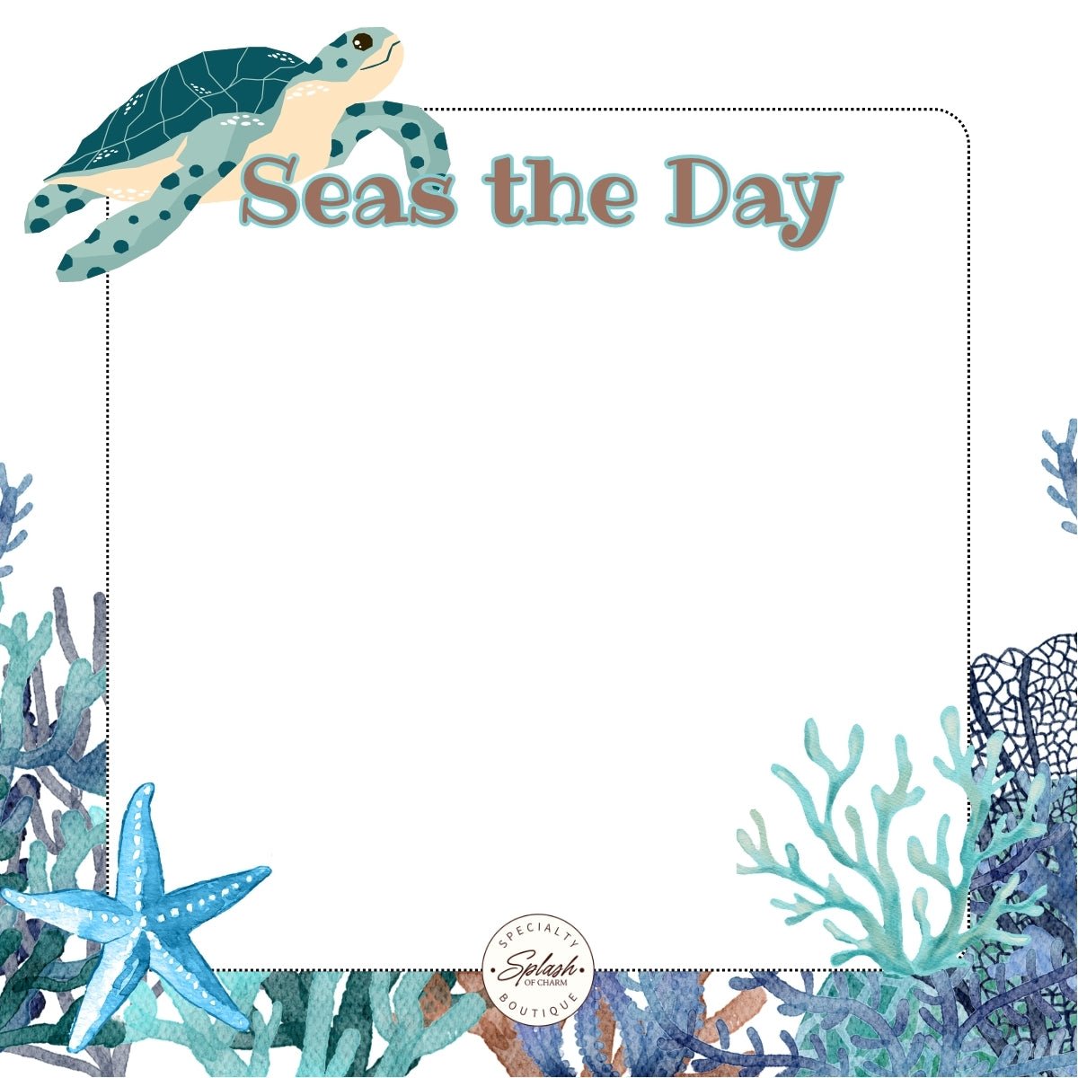 Seas the Day 4x4 Notepad - Splash of Charm