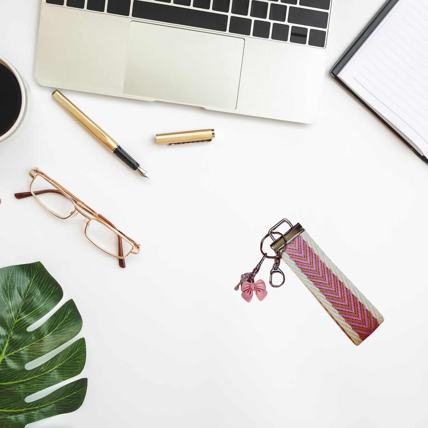 Wristlet Keychain with Charm – Stylish & Functional Accessory - Splash of Charm