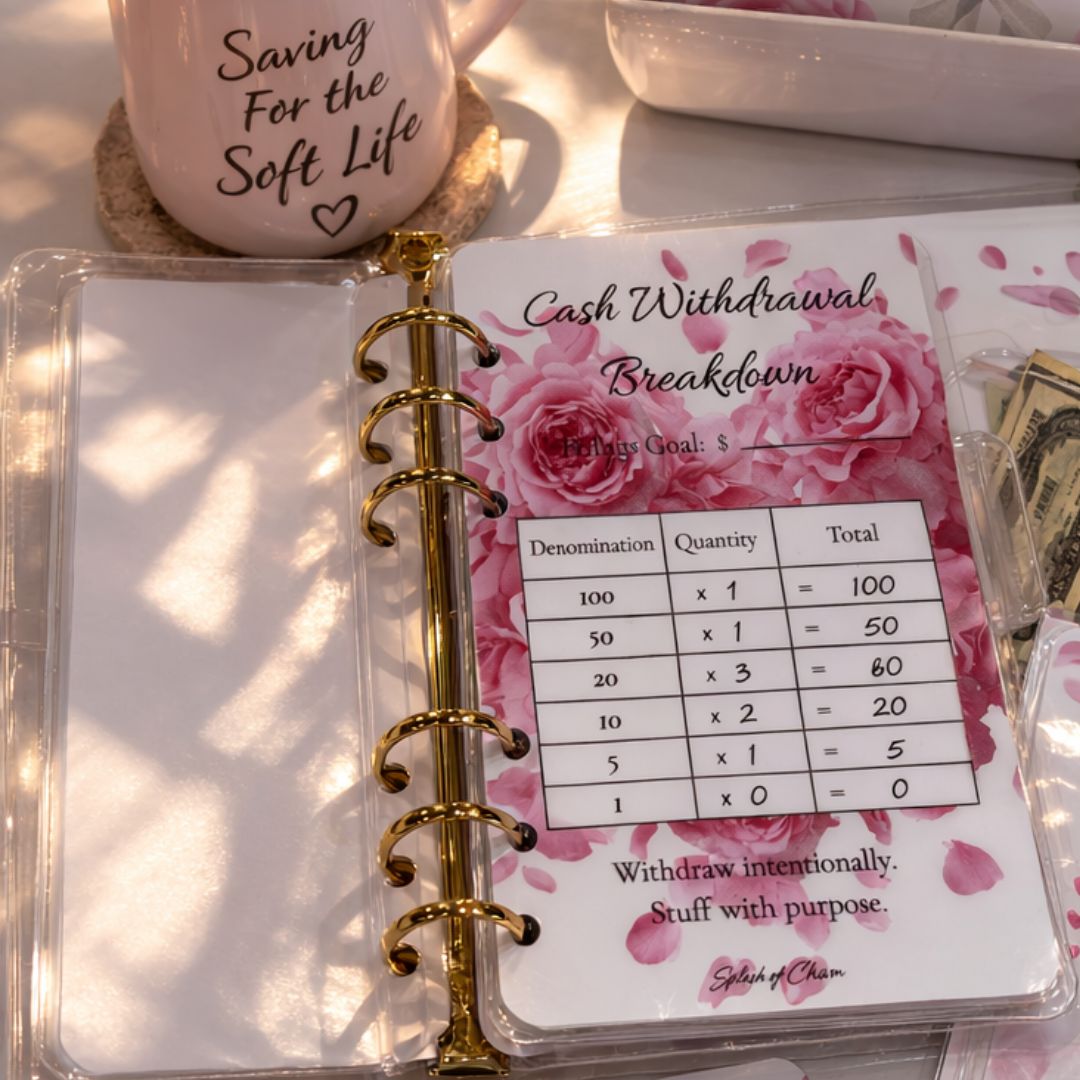 2026 Friday Savings Challenge Binder | Soft Life Floral Edition – Friday Cash Stuffing Challenge - Splash of Charm