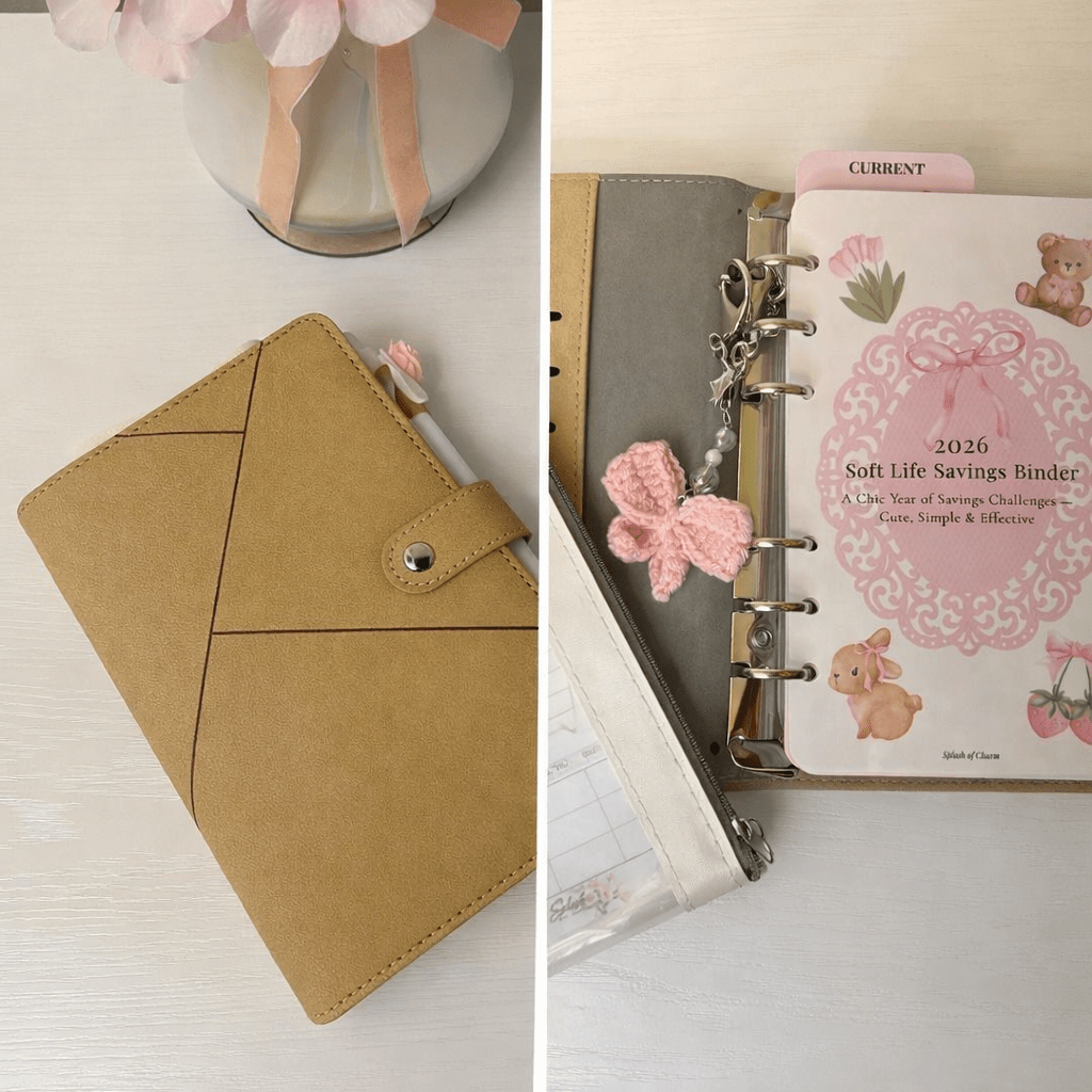 2026 Soft Life Savings Binder | Chic Aesthetic Budget System - Splash of Charm