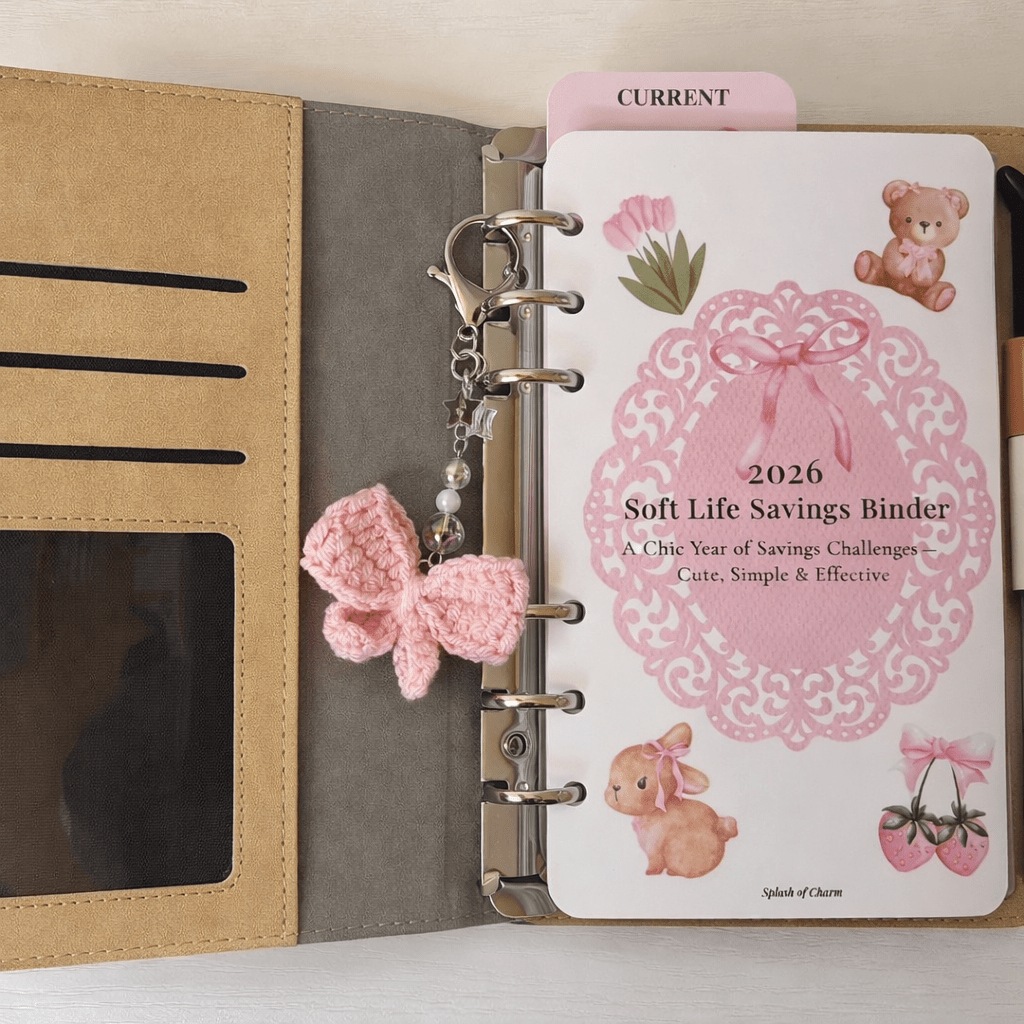 2026 Soft Life Savings Binder | Chic Aesthetic Budget System - Splash of Charm