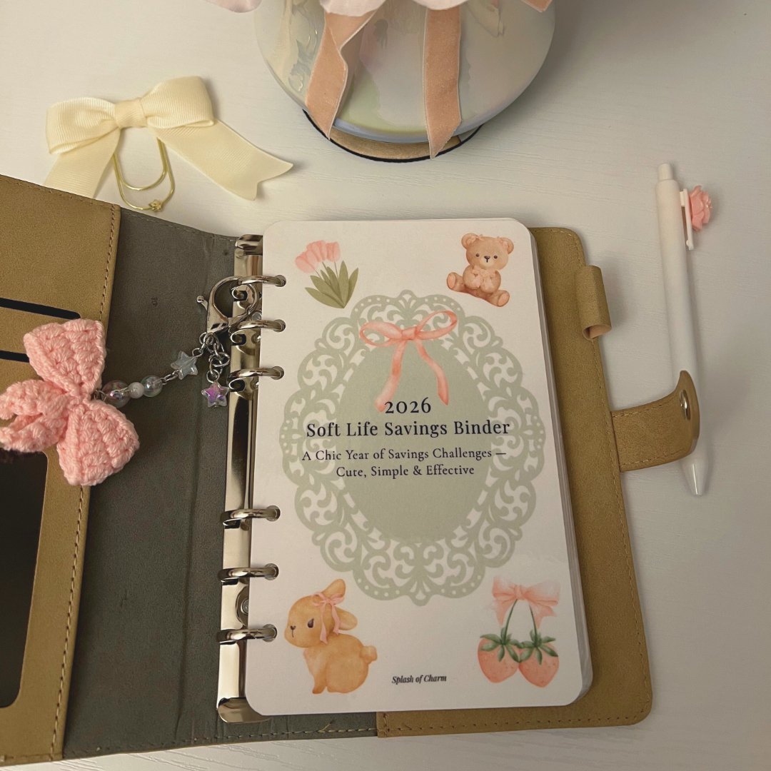 2026 Soft Life Savings Binder – Chic Cash Stuffing & Sinking Fund System - Splash of Charm