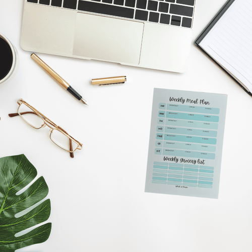 3 - Month Meal Planner/Grocery List Notepad - Splash of Charm