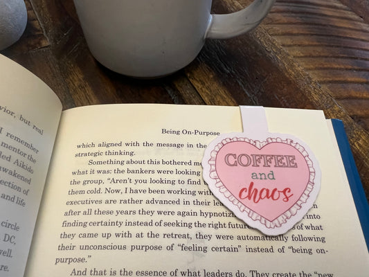Coffee & Chaos Magnetic Bookmark