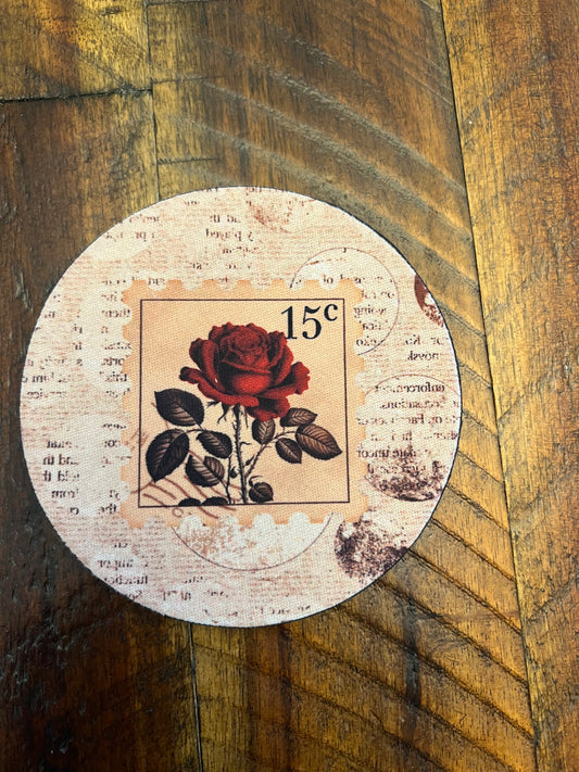 Vintage Stamp Desk Coaster