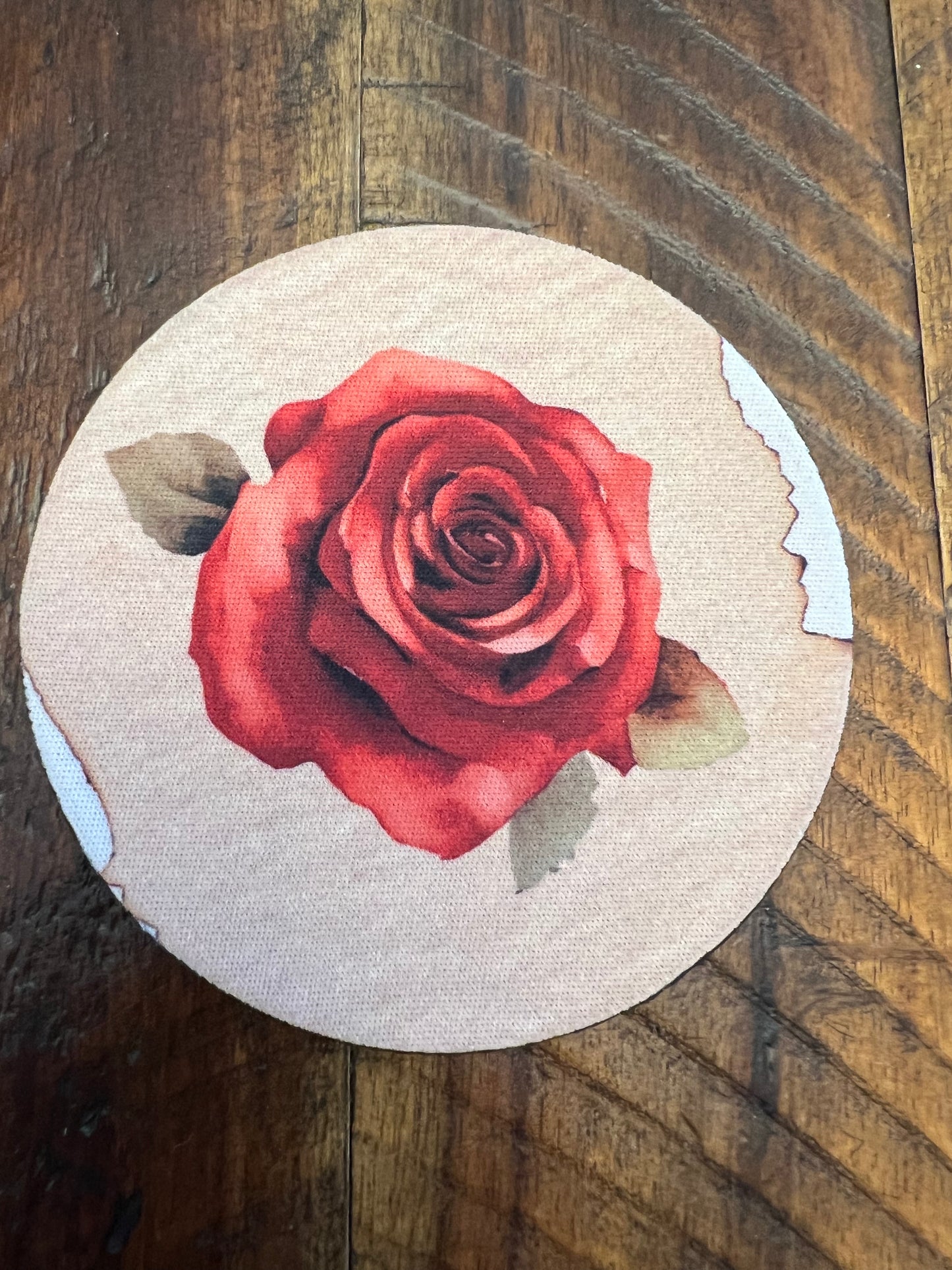 Red Rose Desk Coaster