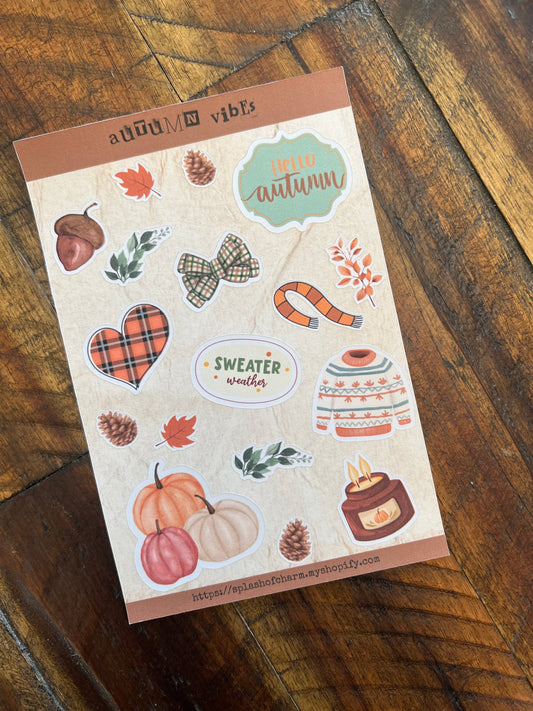 Autumn Vibes Sticker Sheet