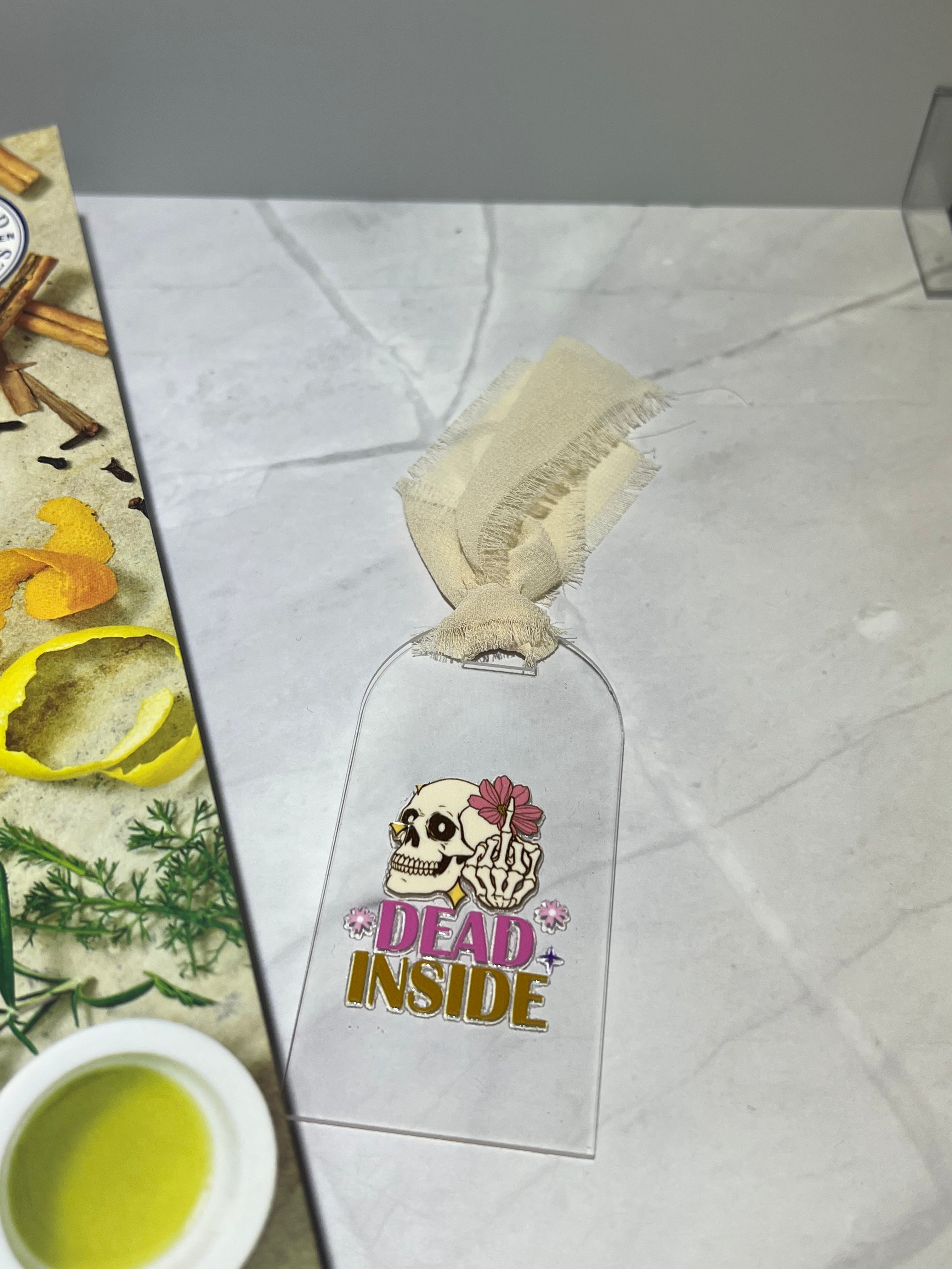 Acrylic Bookmark with Ribbon