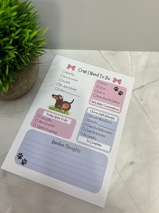 Weenie Dog Daily Planner
