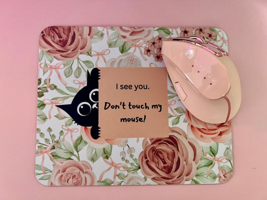 Suspicious Kitty Neoprene Mouse Pad