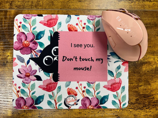 Suspicious Kitty Neoprene Mouse Pad