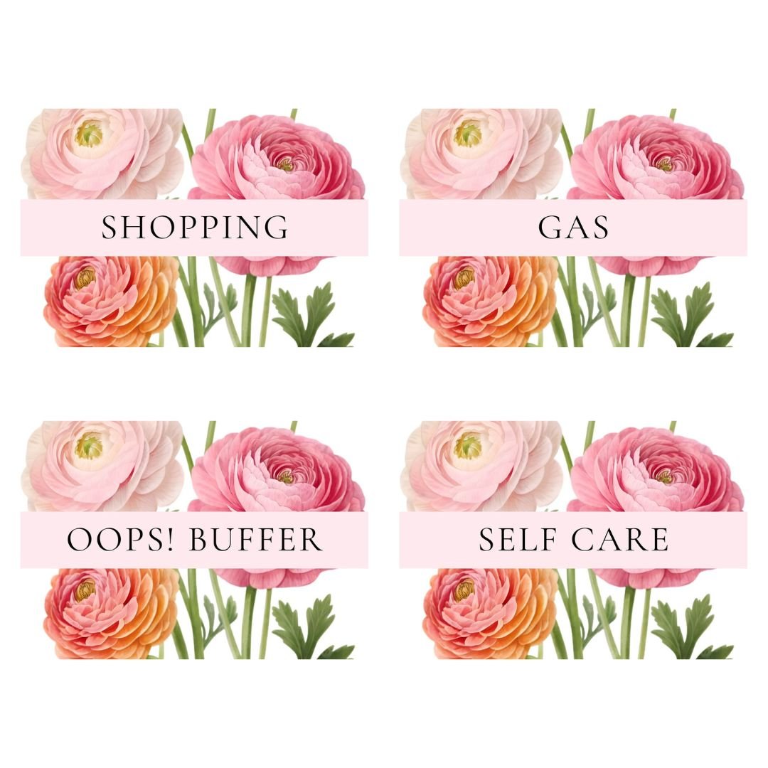 A7 Budget Binder Category Inserts | Cash Envelope System Add - On Set - Splash of Charm