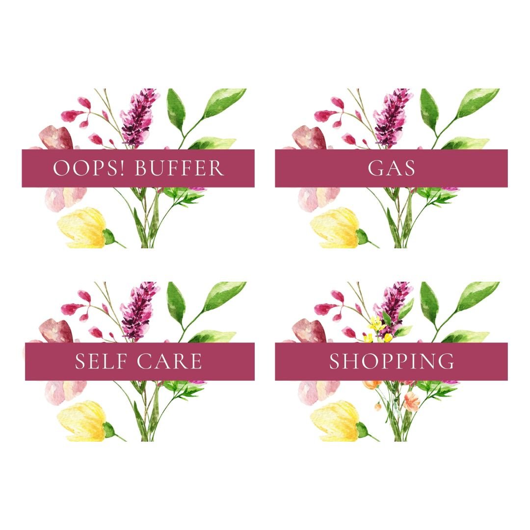 A7 Budget Binder Category Inserts | Cash Envelope System Add - On Set - Splash of Charm