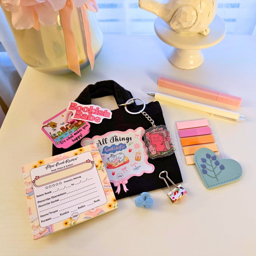 All Things Bookaholic Micro Tote Gift Set - Splash of Charm