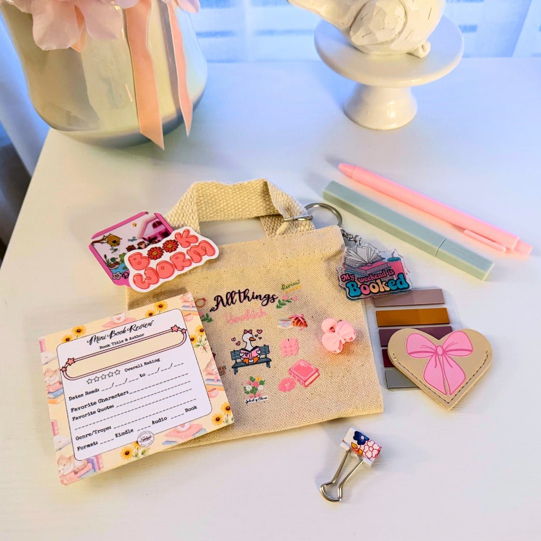 All Things Bookish Micro Tote Gift Set - Splash of Charm