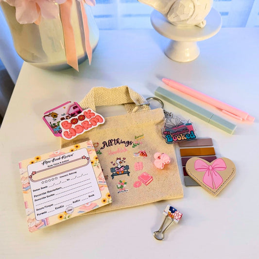All Things Bookish Micro Tote Gift Set - Splash of Charm