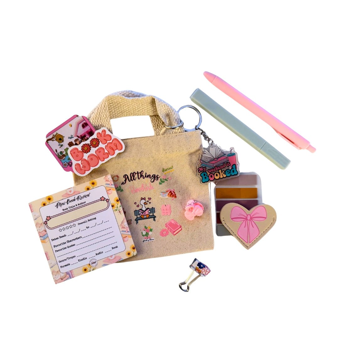 All Things Bookish Micro Tote Gift Set - Splash of Charm