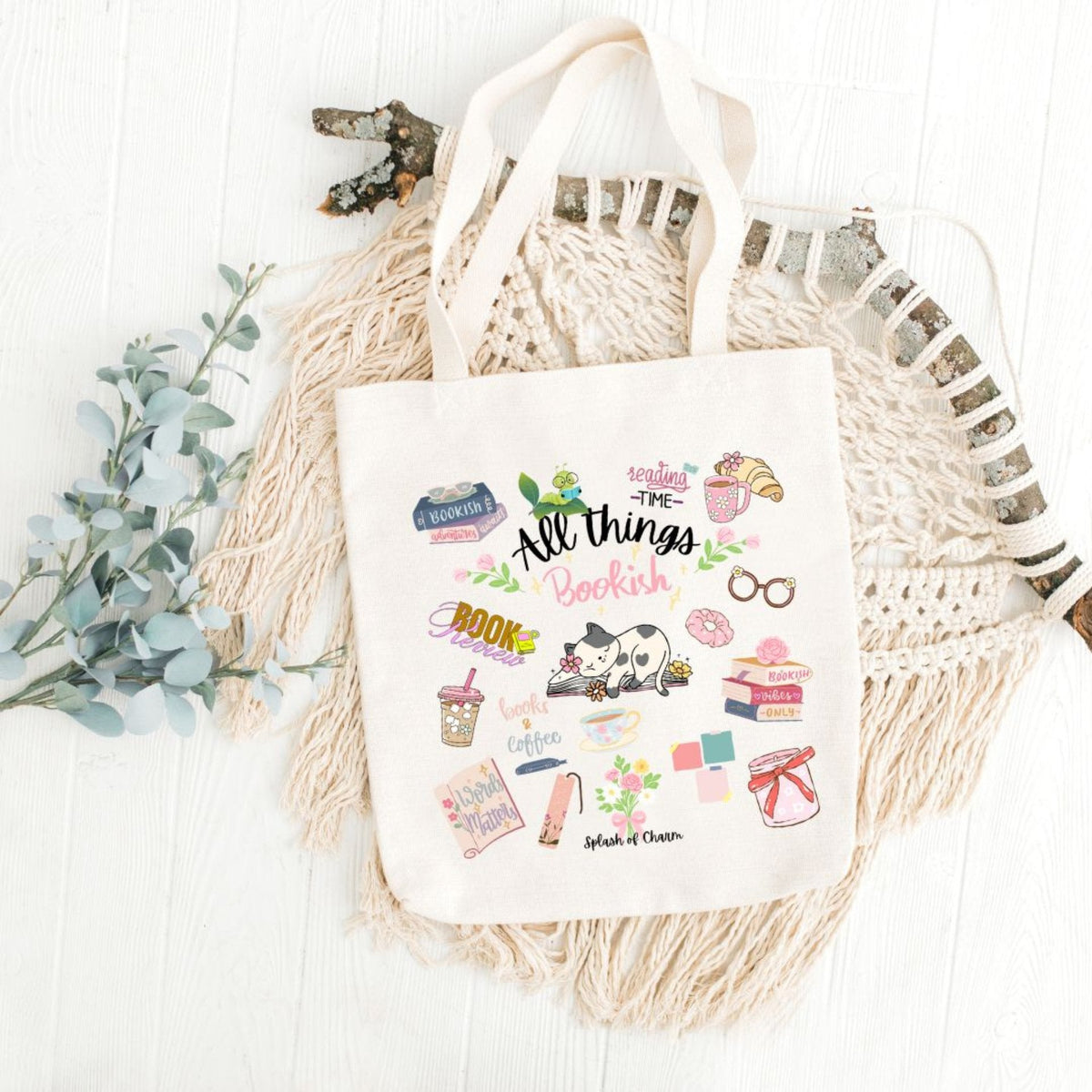 All Things Bookish Tote - Splash of Charm