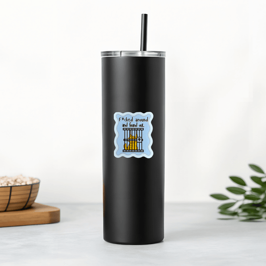 Bad Kitty Behind Bars Sticker – Funny Cat Vinyl Decal for Laptops & Planners - Splash of Charm