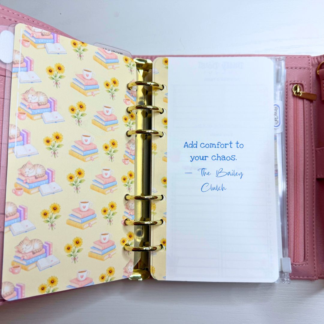 Bailey Clutch welcome page with Add Comfort to Your Chaos message