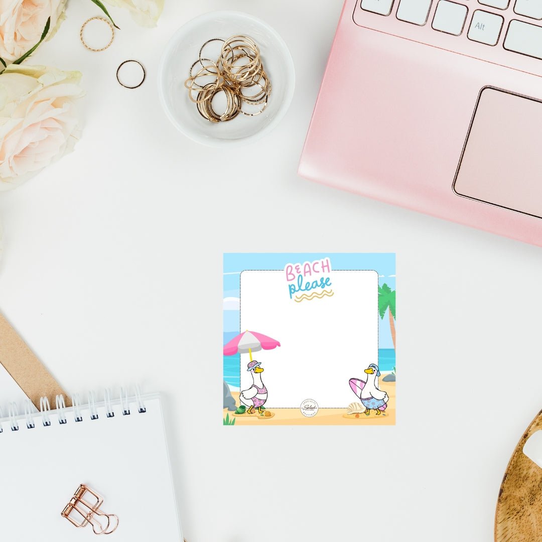 Beach Please 4x4 Notepad - Splash of Charm