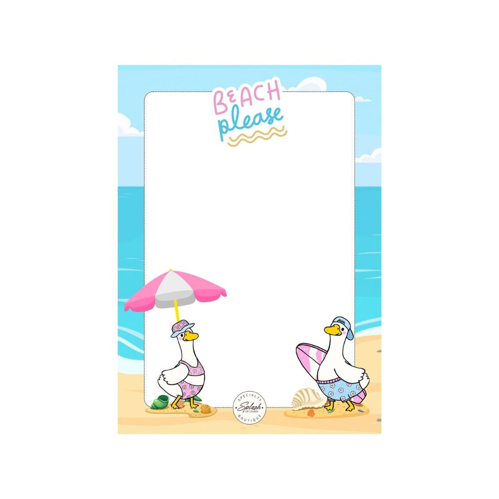 Beach Please 5x7 Notepad - Splash of Charm