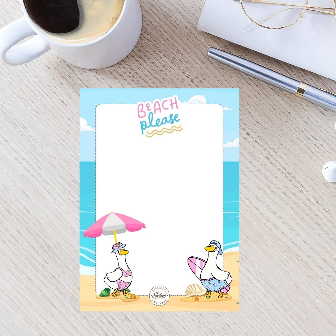 Beach Please 5x7 Notepad - Splash of Charm