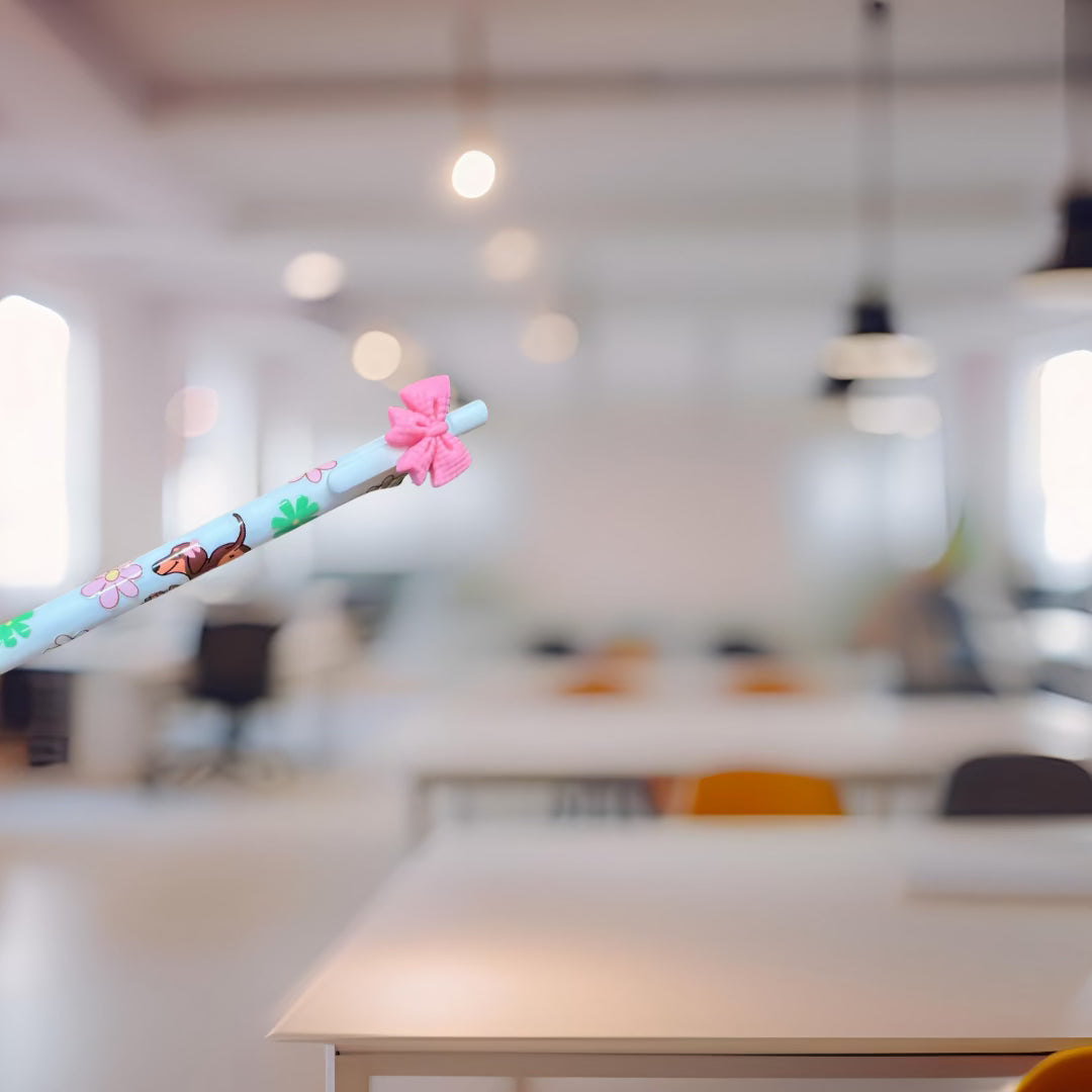 Bean the Weenie Dog Black Ink Gel Charm Pen – Cute & Functional Stationery - Splash of Charm