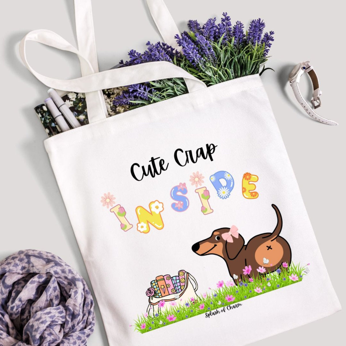 Bean the Weenie Dog Mini Tote - Splash of Charm
