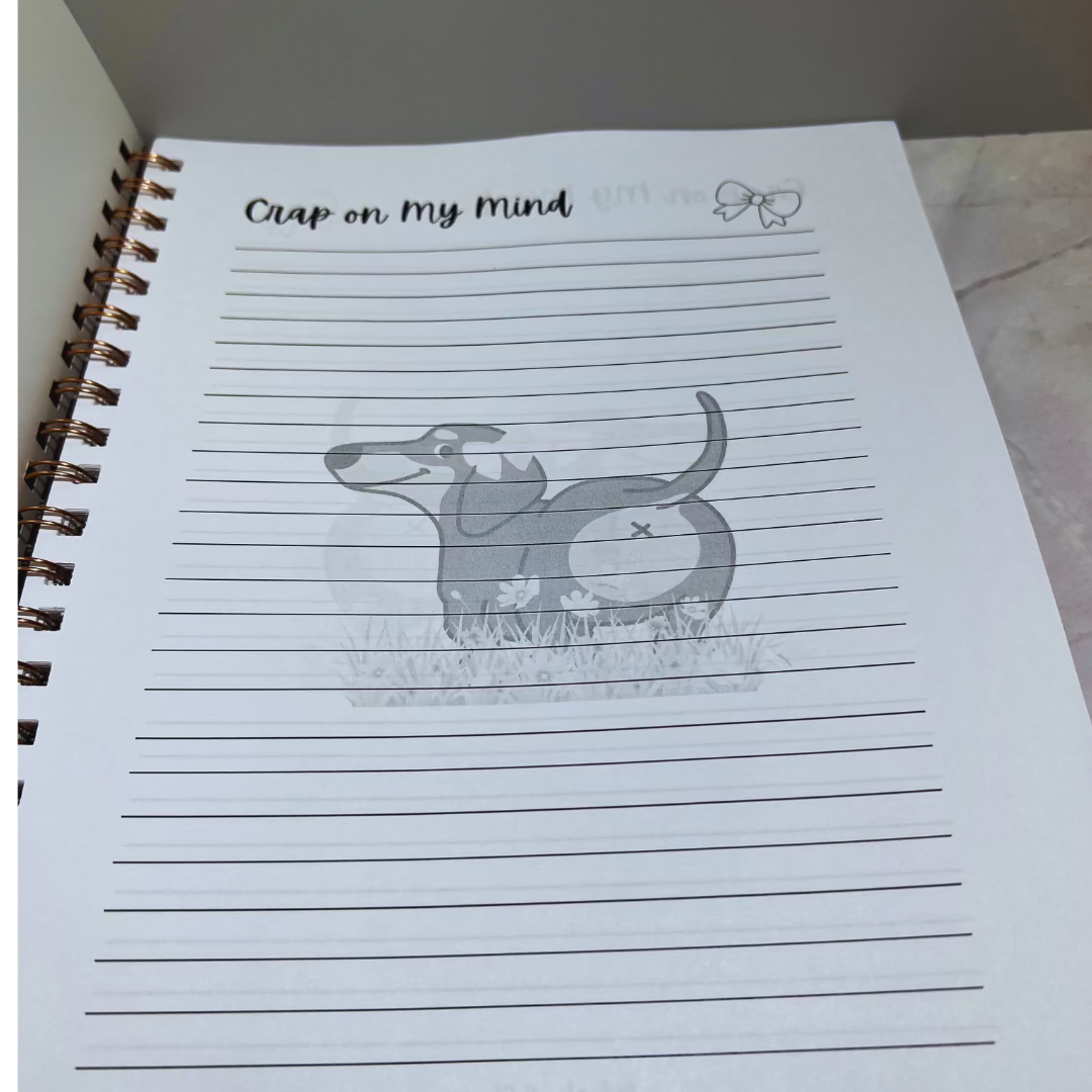 Bean the Weenie Dog Spiral Notebook – Cute Dachshund Notebook for Notes & School - Splash of Charm